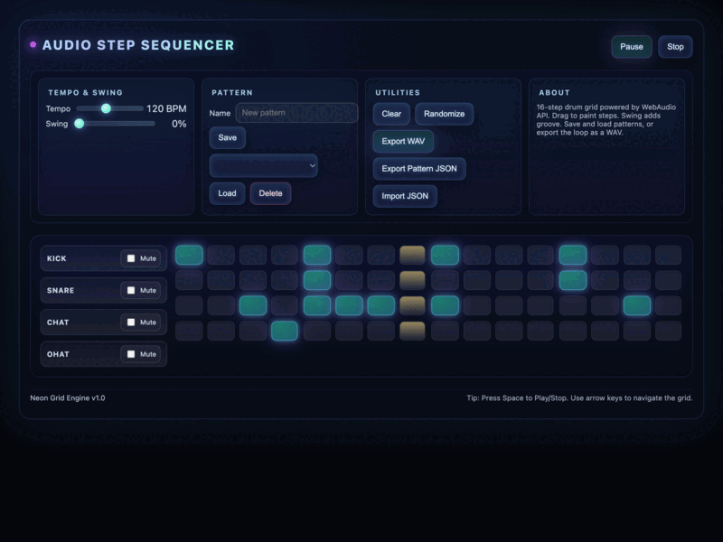 Audio Step Sequencer
