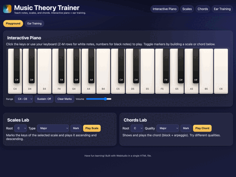 Music Theory Trainer
