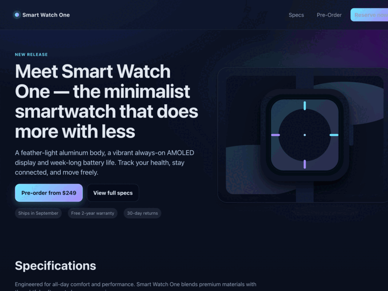 Smartwatch Product