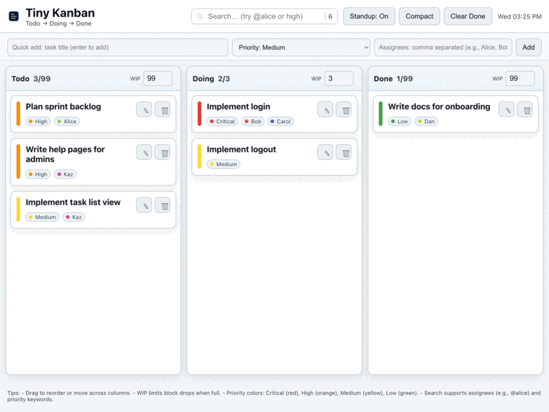 Tiny Kanban