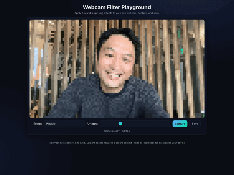 Webcam Filter Playground
